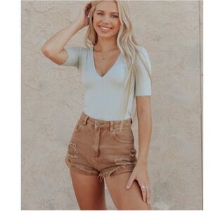 Rewash high rise shorts